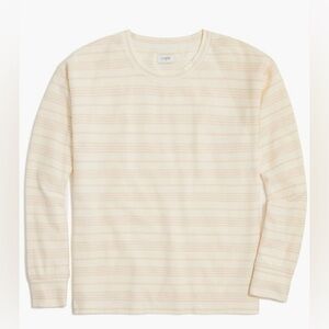 SALE 🖤 J. Crew Striped crewneck sweatshirt lightweight terry Light Yellow Medium